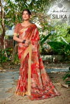 Silika Vol 2 By Kashvi Dull Moss Viscose Printed Wholesale Daily Wear Saree In India

